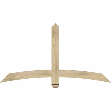 Ekena Millwork Bellingham Rough Sawn Timber Gable Bracket, Douglas Fir, 60"W x 32"H x 4"D x 4"F, 13/12 Pitch GBW060X32X0404BEL00RDF